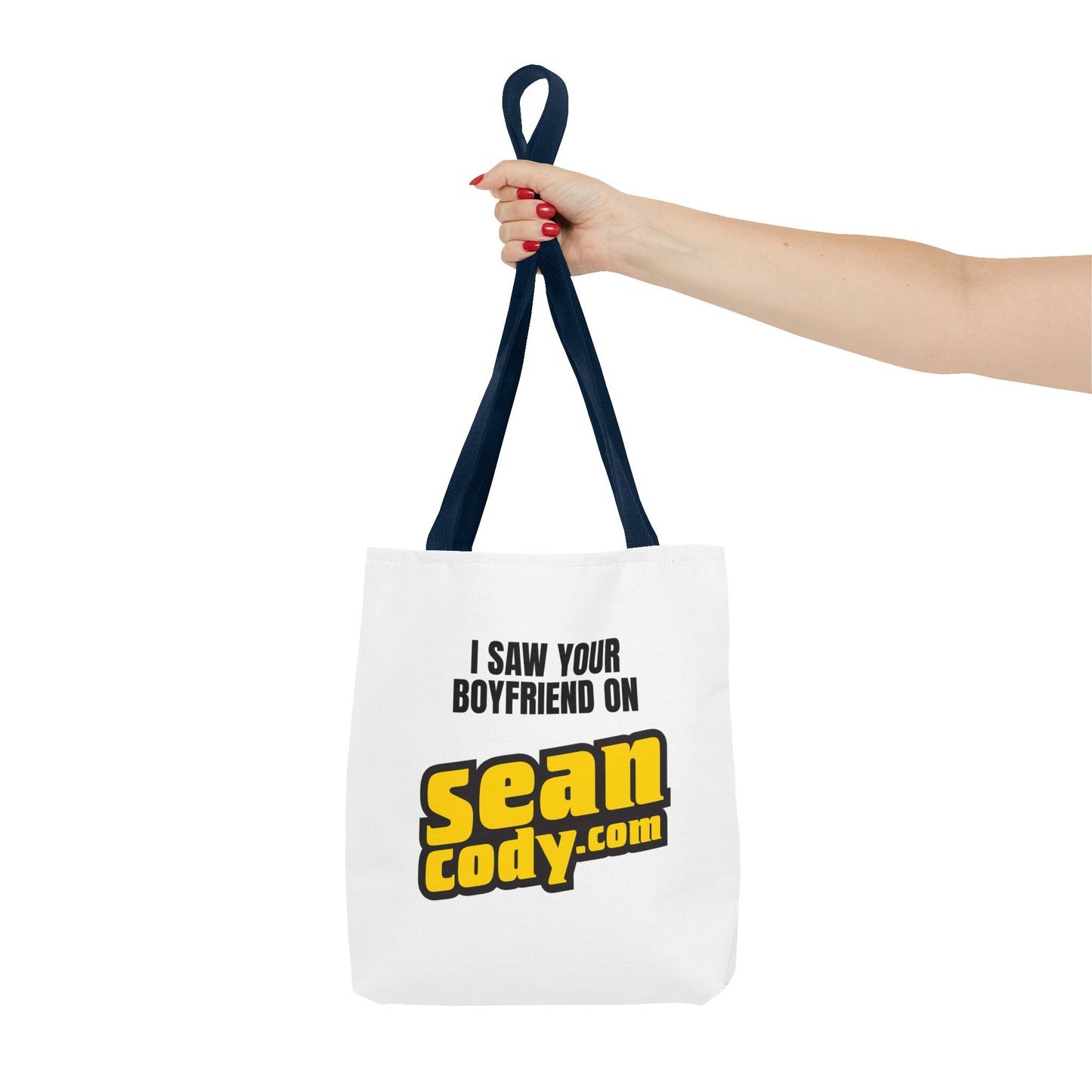 CANVAS BOYFRIEND TOTE W/ CONTRAST HANDLE