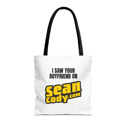 CANVAS BOYFRIEND TOTE W/ CONTRAST HANDLE