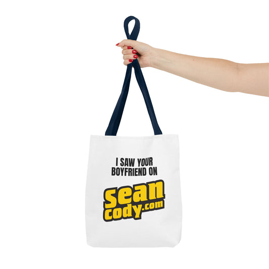 CANVAS BOYFRIEND TOTE W/ CONTRAST HANDLE